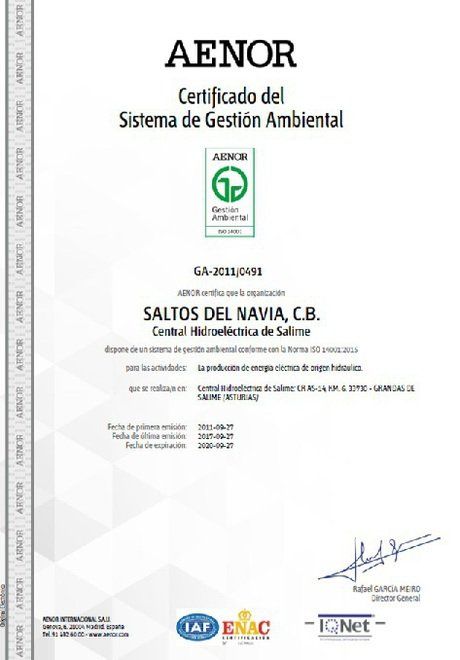renovacion de certificados une en iso 14001 2015 y oshas 18001 2007